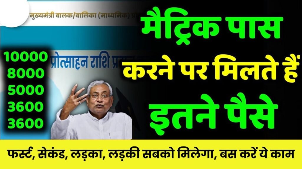 Bihar Board Matric Pass Scholarship 2025